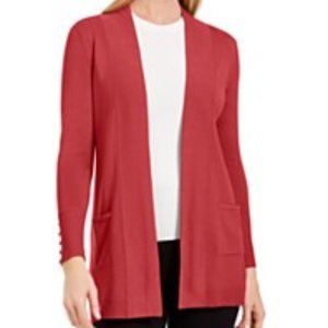 NEW w/ Tags - JM Collection Cardigan Sweater in Cherry Flame